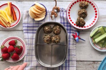 Batch Cooking School Lunch Ideas: Baked Meatballs