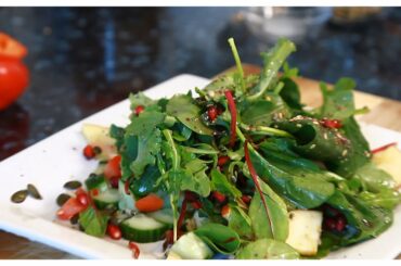 POMEGRANATE SEE SALAD | HEALTHY SALAD RECIPE Chef Ricardo Juice Bar !!