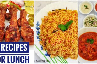 5 Delicious Hot Lunch Ideas | 5 Lunch Recipes| Starter, Main course, Salad, Side Dish, Dip Recipes