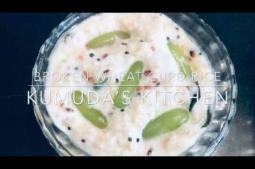 Broken wheat curd rice | daddojannam | healthy recipe
