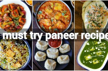 must try paneer recipes collection | easy paneer snacks recipes | quick paneer curry recipes