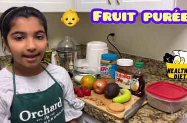 Fruit Puree or Fruit Smoothie, a healthy breakfast kids love