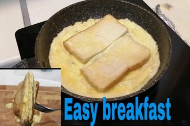 Easy breakfast for kids, cheessy sandwich with egg