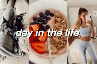 day in my life | healthy meals, working out, and online shopping