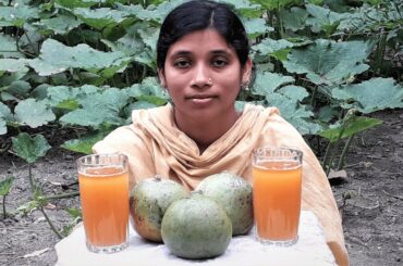 Village Style Paka Beler Shorbot | Healthy Wood Apple Juice Recipe By Street Village Food
