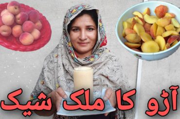Peach Milkshake Recipe | Peaches Fruit Milkshake | Healthy Milkshake | By Village Food Yummy