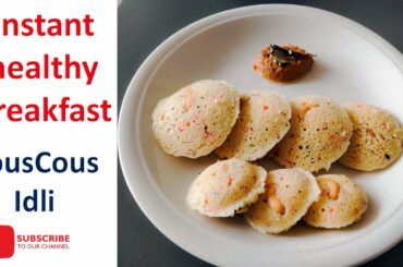 Instant & healthy breakfast| Couscous Idli| Quick breakfast recipe| Finger food for babies|#stayhome