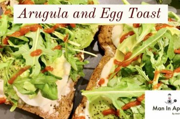 Quick healthy breakfast recipe | A healthy avocado, arugula and egg toast