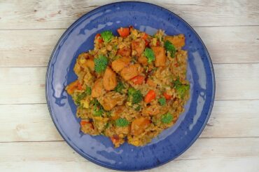 Healthy Chicken Teriyaki Fried Rice || Brown Rice Weight Loss Recipe