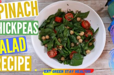 HOW TO MAKE SPINACH & CHICKPEAS WEIGHT LOSS HEALTHY SALAD IN 2020 (URDU/HINDI)