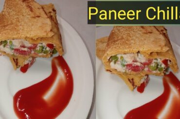 Besan Chilla with Paneer stuffing | Healthy Breakfast Recipe | paneer ka chilla by Varsha's Kitchen