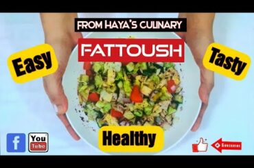 How to Make Homemade Healthy Salad// Easy Homemade FATTOUSH Salad