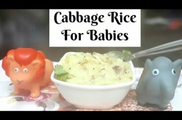 Cabbage Rice for Babies/baby food ideas/baby lunch food/healthy food for babies