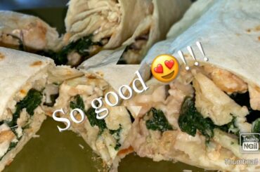 Cook with me: Chicken Spinach Wrap|Healthy Weight Gain|Healthy Meal Plan Ideas