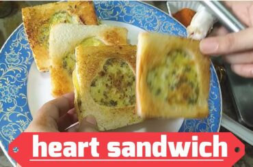Heart Shaped Sandwich | Easy Breakfast Recipe At Home | Sandwich Recipe