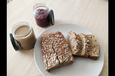 Nut Butter | Strawberry Jam | Banana Bread | Healthy Breakfast from scratch