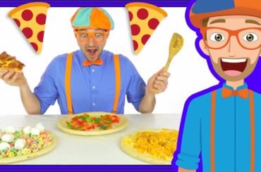 Funny Fun Pizza Song by Blippi | Foods for Kids