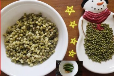 Sprouted Green Moong Dal Sundal Recipe  | Healthy Sundal recipe | Evening snack recipe