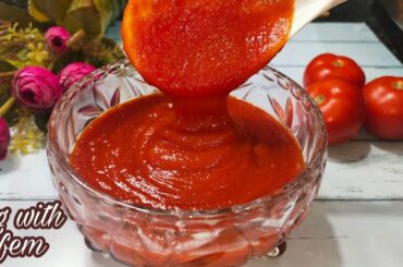 Thick Tomato Ketchup - 100% Original Ketchup Recipe | Homemade Is Best & Healthy - Veg With Fem