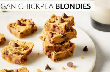 BLONDIE RECIPE | healthy, vegan chickpea blondies