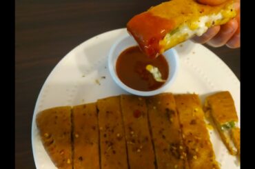 Healthy Wholewheat Garlic Bread Recipe| No yeast No maida Garlic Bread Recipe