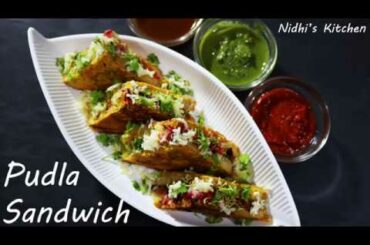 Pudla Sandwich | Evening Snack | Easy & Healthy Food | Nidhi’s Kitchen