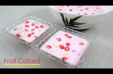 Fruit Custard recipe/Healthy fruit dessert recipe/How to make Custard using Weikfield Custard powder