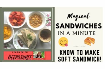 Magical Sandwiches in  a minute I Travel snack I Healthy I Quick breakfast I Soft Sandwich recipe