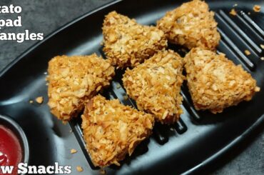 Potato papad triangles|new recipe 2020|evening snacks|snacks recipes|nashta recipe|potato recipes