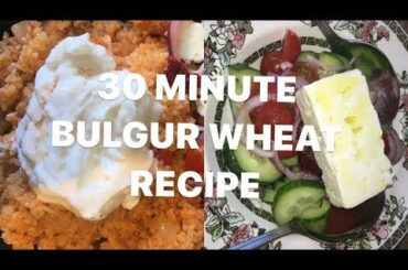 How to cook Bulgur Wheat (Bourgouri) & Village Salad - Healthy recipes - Easy recipes