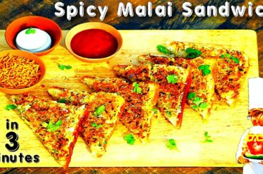 Spicy Malai Sandwich | How to make sandwich at home  |  Zatpat Nashta | Easy Sandwich | Easy snacks