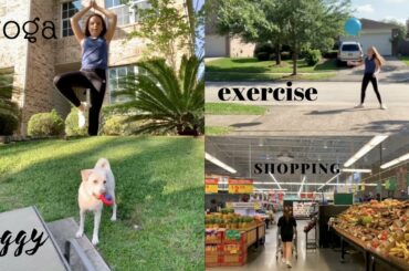 shopping/healthy recipe + dog toy experiment + yoga/exercise *my first vlog*