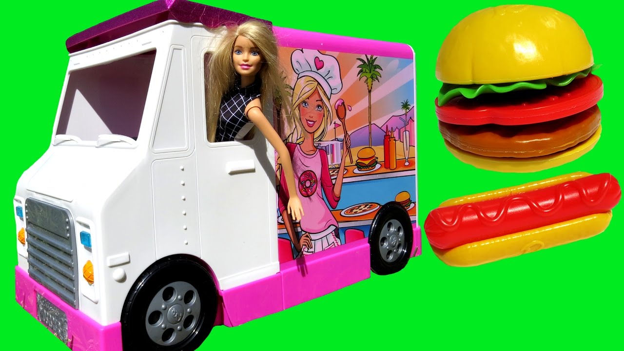FOOD Truck ! ELSA & ANNA toddlers & Barbie – KETCHUP everywhere – Hotdogs Burgers Pizza Sandwich FOOD Truck ! ELSA & ANNA toddlers & Barbie - KETCHUP everywhere - Hotdogs Burgers Pizza Sandwich