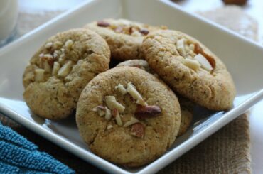 Almond Whole Wheat Gram Flour (Sattu) Cookies | Healthy Biscuit Recipe on Stove and Oven