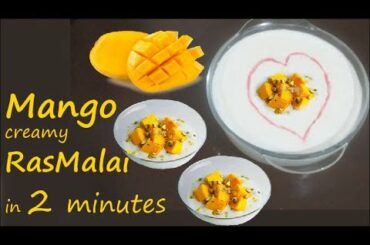 Mango creamy Rasmalai/ Mango sweet dish/ very healthy food for children