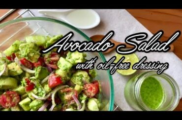 Tomato Avocado & Mozzarella Salad | Oil Free Dressing | Refreshing Salad Recipe