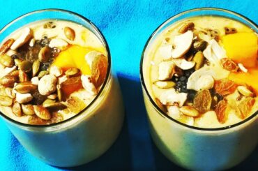 Weightloss smoothie/ 10 min breakfast recipe/ Oats breakfast recipe for weight loss/Mango Smoothie