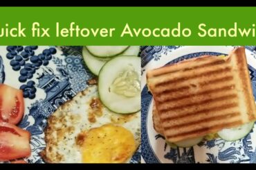 My quick fix Avocado sandwich | How to make leftovers Avocado toast #simpleAvocadotoast #sandwich