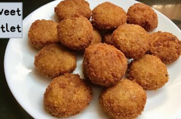 Lockdown Recipes At Home | Lockdown Snack Recipes- Easy Evening Snack | Sweet Cutlet Recipe