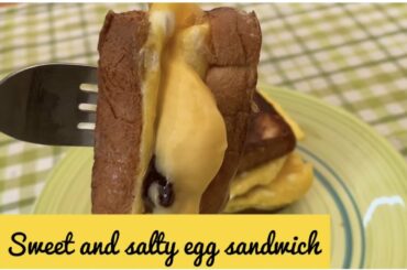 Sweet and salty sandwich| How to make One pan Egg toast | Easy breakfast ideas | French toast recipe