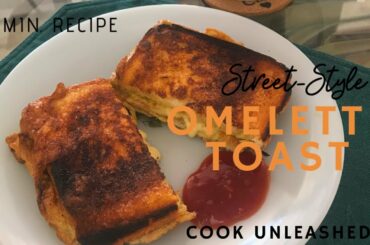 Street-Style Omelette Toast | 1 Min. Recipe | Breakfast/Lunchbox Idea | Cook Unleashed