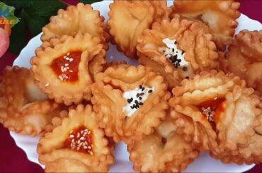 crunchy egg flowers | snacks recipe | tea time snack | egg crackers