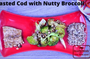 Roasted cod with nutty broccoli | Low carb low calorie diet | Ideal for weight loss & keeping fit