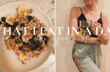 WHAT I EAT IN A DAY | easy and healthy meals to make from a small kitchen, back in NYC