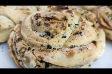 Black sesame Bread/stuffed sesame Bread/healthy bread/bread swirl/healthy bread