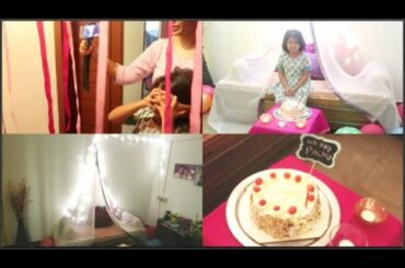 Our Simple Surprise to our Mishika, Cheap &  Easy Birthday decoration idea for girls,Budget birthday