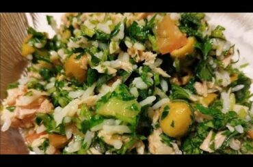 EASY AND HEALTHY/RICE TUNA SALAD (DIET RECIPE)