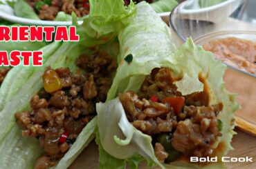 ASIAN CHICKEN LETTUCE WRAPS (HEALTHY & EASY RECIPE) / Bold Cook TV