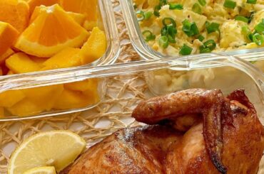 Lunch box ideas||Potato salad||Baked Chicken|Mae’s Kitchen