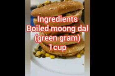 Chaat burger/easy to cook/healthy snack recipe